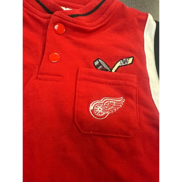 Detroit Red Wings Baby Romper 12M Red NHL Licensed Cotton Polyester Kmart - Picture 2 of 7